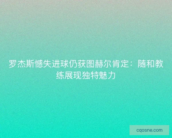 罗杰斯憾失进球仍获图赫尔肯定：随和教练展现独特魅力